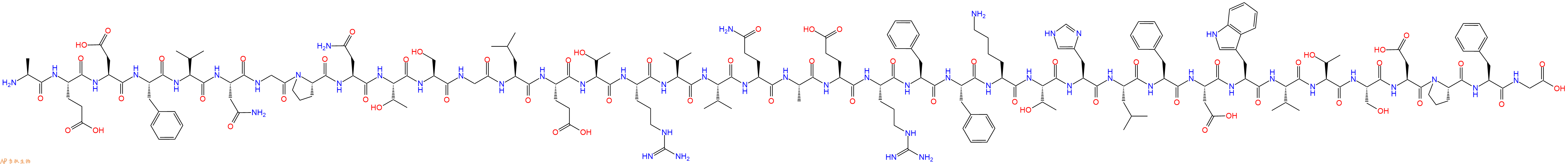 专肽生物产品H2N-Ala-Glu-Asp-Phe-Val-Asn-Gly-Pro-Asn-Thr-Ser-Gly-Leu-Glu-Thr-Arg-Val-Val-Gln-Ala-Glu-Arg-Phe-Phe-Lys-Thr-His-Leu-Phe-Asp-Trp-Val-Thr-Ser-Asp-Pro-Phe-Gly-OH