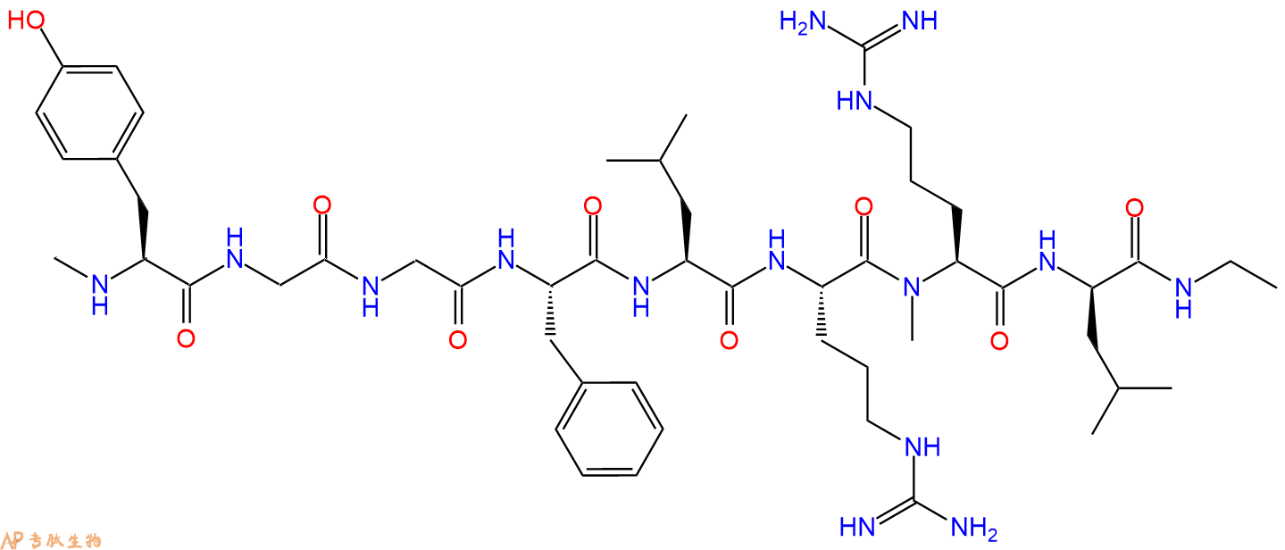 专肽生物产品NMe-Tyr-Gly-Gly-Phe-Leu-Arg-(NMe)Arg-DLeu-NHEt