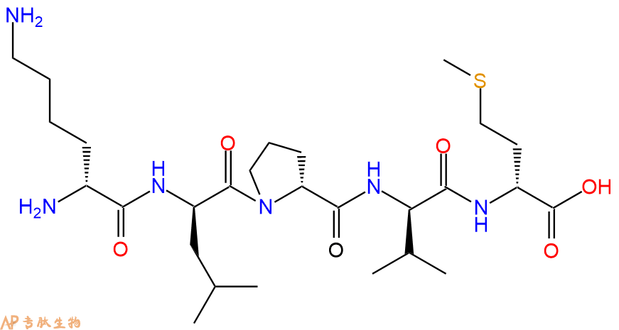 专肽生物产品H2N-DLys-DLeu-DPro-DVal-DMet-OH