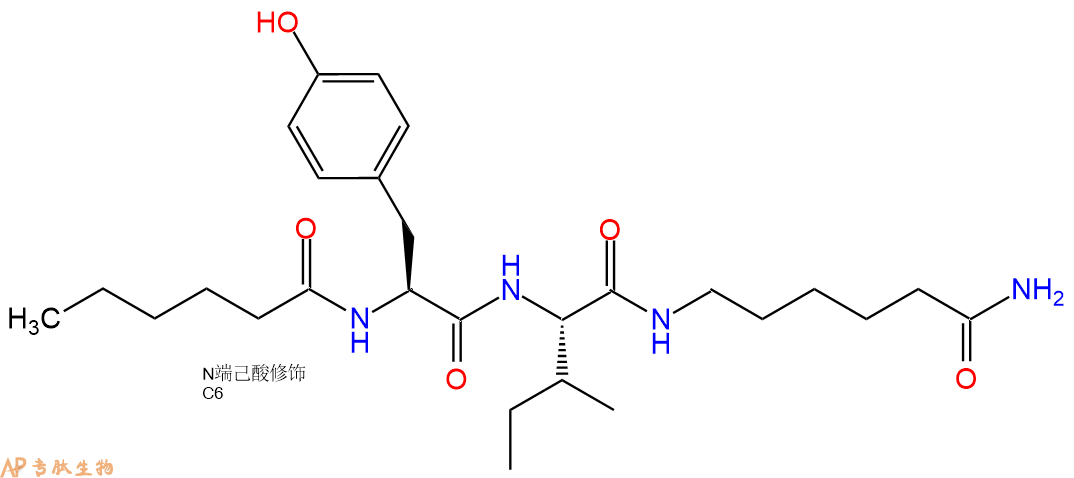 专肽生物产品Hexa-Tyr-Ile-Ahx-NH2