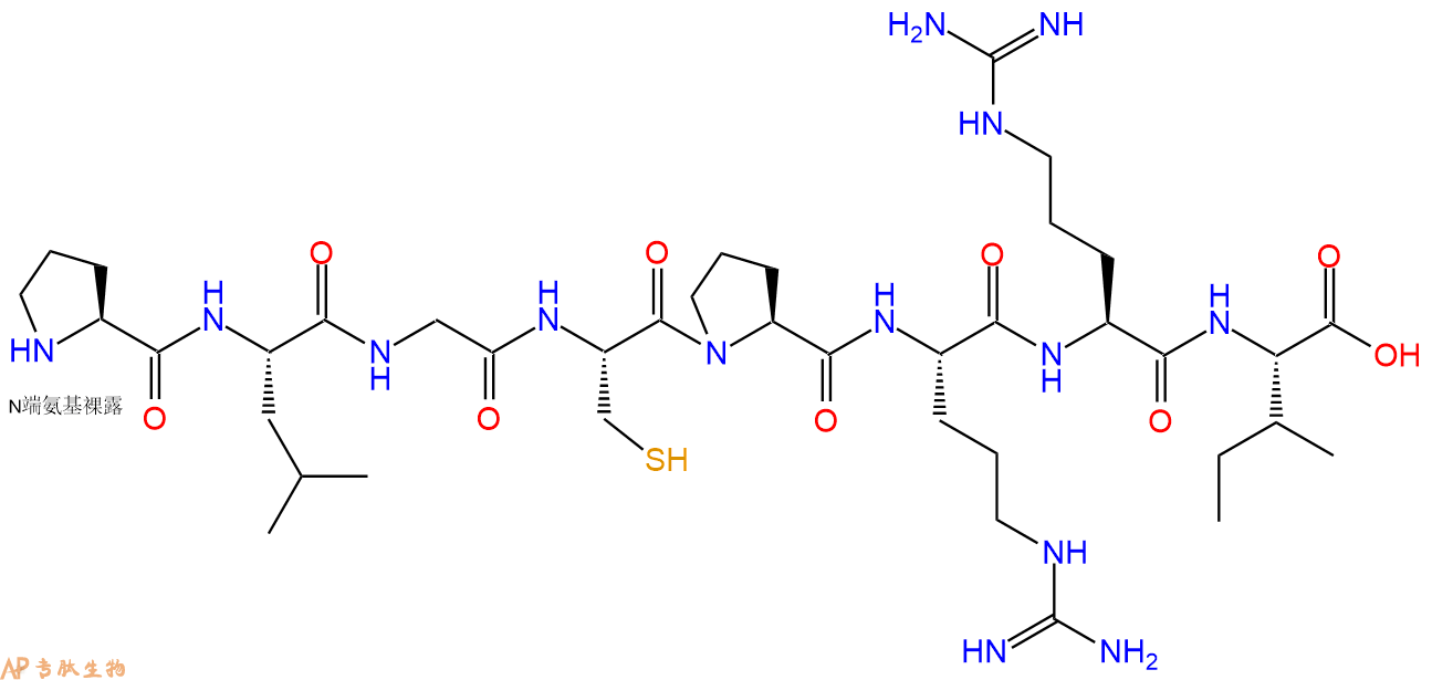 专肽生物产品H2N-Pro-Leu-Gly-Cys-Pro-Arg-Arg-Ile-OH
