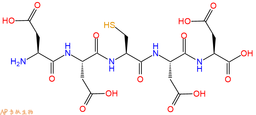 专肽生物产品H2N-Asp-Asp-Cys-Asp-Asp-OH