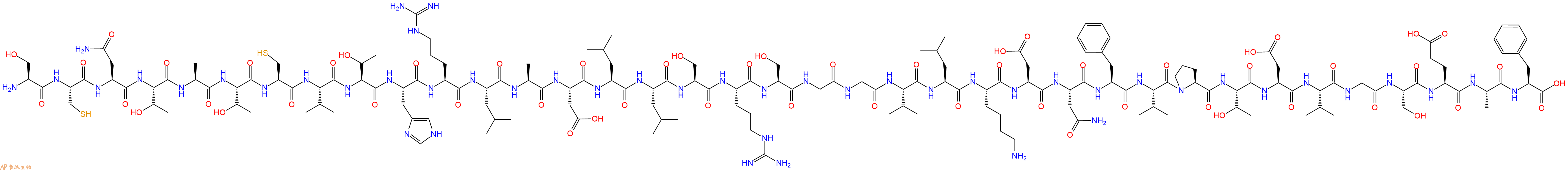 专肽生物产品H2N-Ser-Cys-Asn-Thr-Ala-Thr-Cys-Val-Thr-His-Arg-Leu-Ala-Asp-Leu-Leu-Ser-Arg-Ser-Gly-Gly-Val-Leu-Lys-Asp-Asn-Phe-Val-Pro-Thr-Asp-Val-Gly-Ser-Glu-Ala-Phe-OH