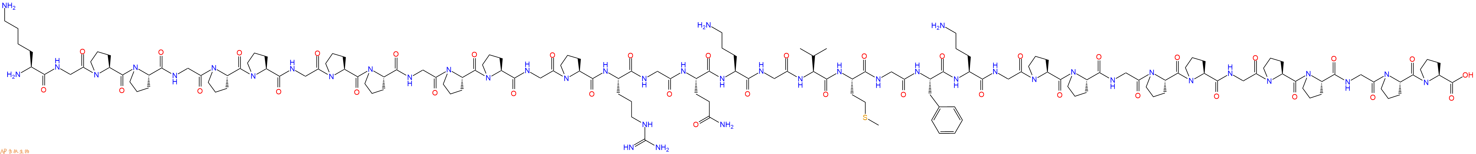 专肽生物产品H2N-Lys-Gly-Pro-Pro-Gly-Pro-Pro-Gly-Pro-Pro-Gly-Pro-Pro-Gly-Pro-Arg-Gly-Gln-Orn-Gly-Val-Met-Gly-Phe-Orn-Gly-Pro-Pro-Gly-Pro-Pro-Gly-Pro-Pro-Gly-Pro-Pro-OH