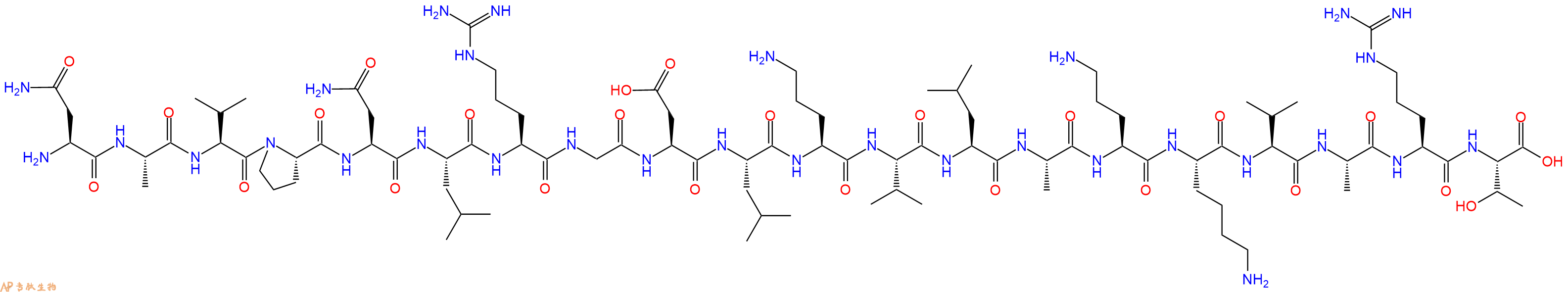 专肽生物产品H2N-Asn-Ala-Val-Pro-Asn-Leu-Arg-Gly-Asp-Leu-Orn-Val-Leu-Ala-Orn-Lys-Val-Ala-Arg-Thr-OH