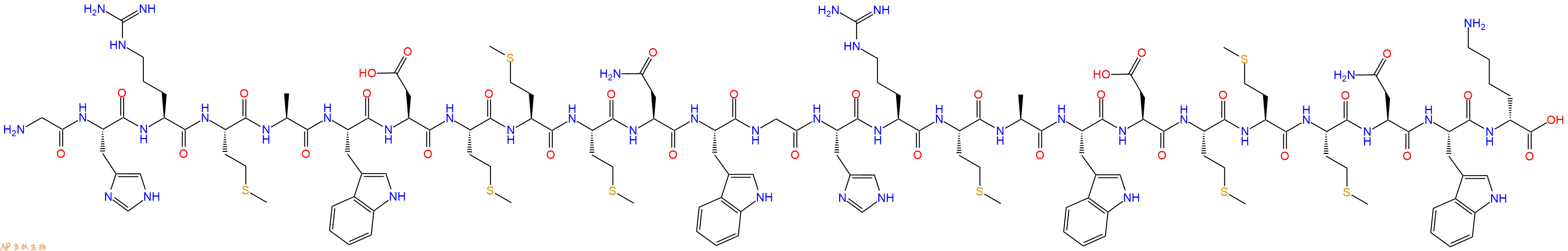 专肽生物产品H2N-Gly-His-Arg-Met-Ala-Trp-Asp-Met-Met-Met-Asn-Trp-Gly-His-Arg-Met-Ala-Trp-Asp-Met-Met-Met-Asn-Trp-DLys-OH