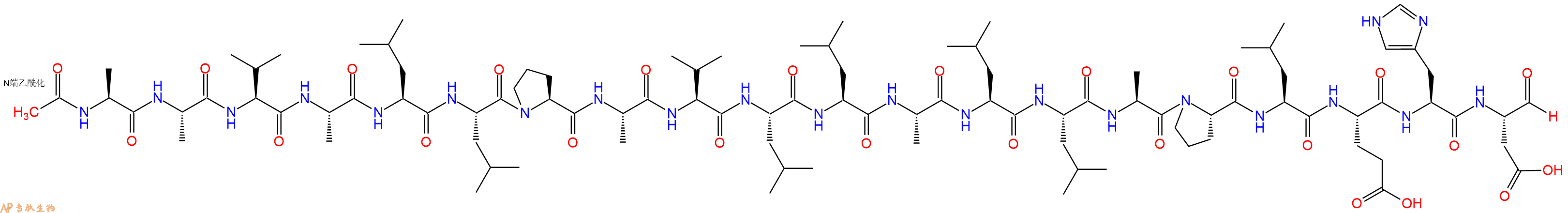 专肽生物产品Ac-Ala-Ala-Val-Ala-Leu-Leu-Pro-Ala-Val-Leu-Leu-Ala-Leu-Leu-Ala-Pro-Leu-Glu-His-Asp-CHO
