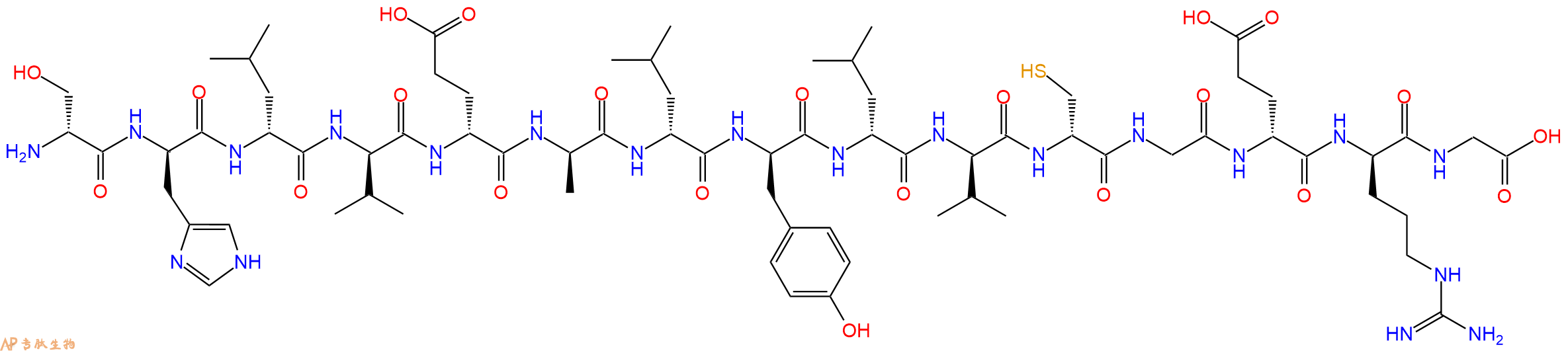 专肽生物产品H2N-DSer-DHis-DLeu-DVal-DGlu-DAla-DLeu-DTyr-DLeu-DVal-DCys-Gly-DGlu-DArg-Gly-OH