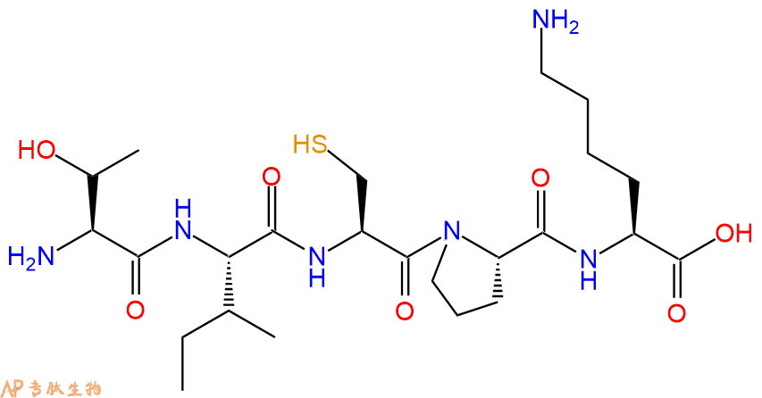专肽生物产品H2N-Thr-Ile-Cys-Pro-Lys-OH