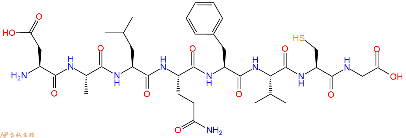 专肽生物产品H2N-Asp-Ala-Leu-Gln-Phe-Val-Cys-Gly-OH