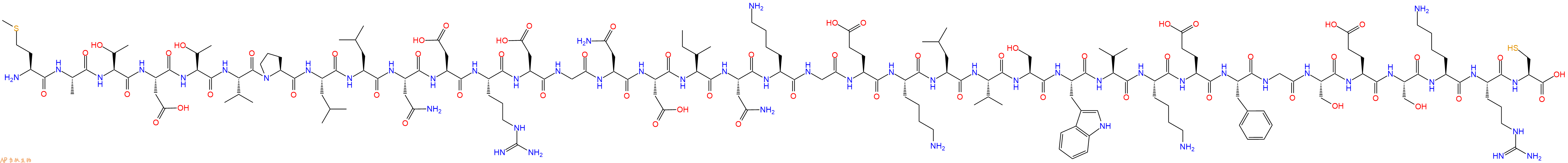 专肽生物产品H2N-Met-Ala-Thr-Asp-Thr-Val-Pro-Leu-Leu-Asn-Asp-Arg-Asp-Gly-Asn-Asp-Ile-Asn-Lys-Gly-Glu-Lys-Leu-Val-Ser-Trp-Val-Lys-Glu-Phe-Gly-Ser-Glu-Ser-Lys-Arg-Cys-OH