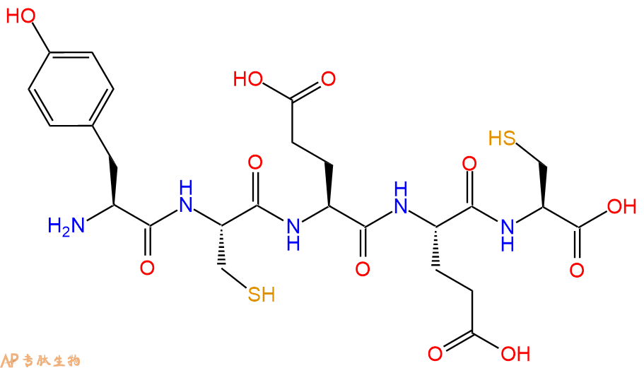 专肽生物产品H2N-Tyr-Cys-Glu-Glu-Cys-OH