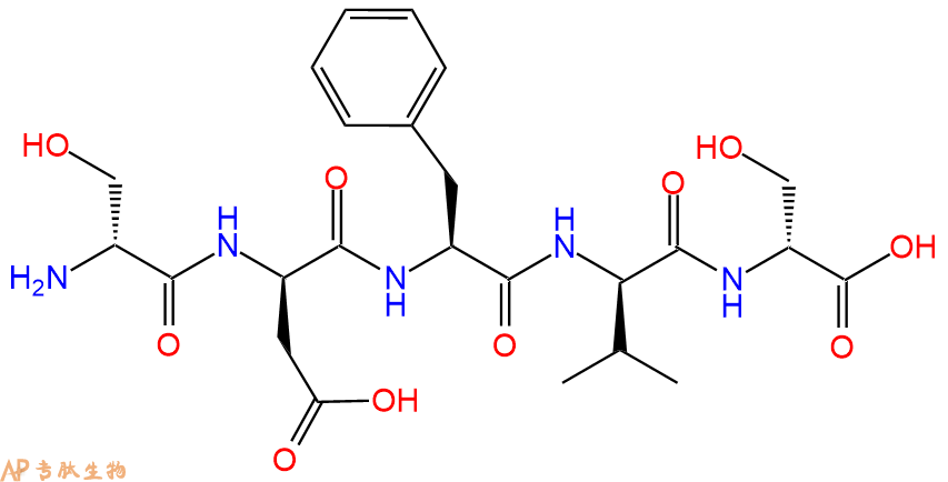 专肽生物产品H2N-DSer-DAsp-Phe-DVal-DSer-OH