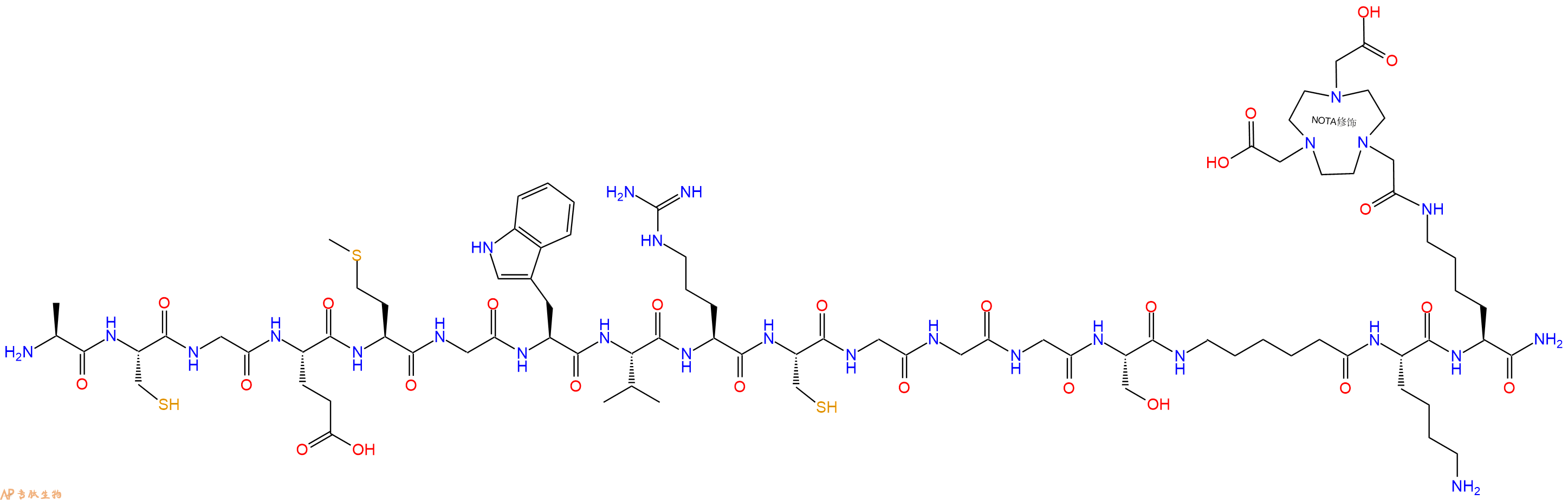专肽生物产品IL13RA2受体靶向肽：NOTA-Pep-1L 