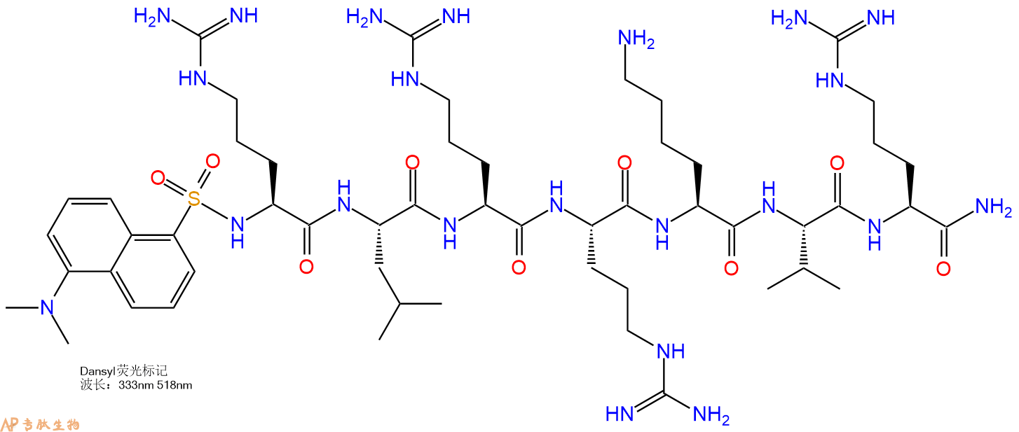 专肽生物产品Dansyl-Arg-Leu-Arg-Arg-Lys-Val-Arg-NH2