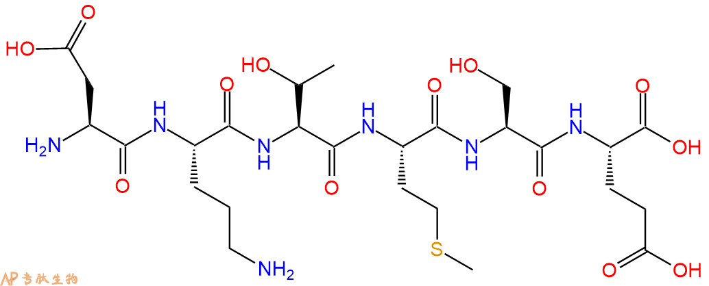 专肽生物产品H2N-Asp-Orn-Thr-Met-Ser-Glu-OH