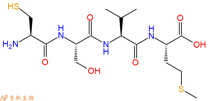 专肽生物产品H2N-Cys-Ser-Val-Met-OH