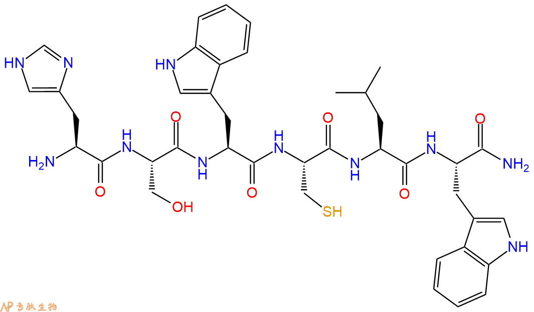 专肽生物产品H2N-His-Ser-Trp-Cys-Leu-Trp-NH2