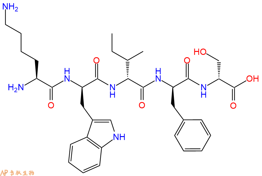 专肽生物产品H2N-Lys-DTrp-DIle-DPhe-DSer-OH