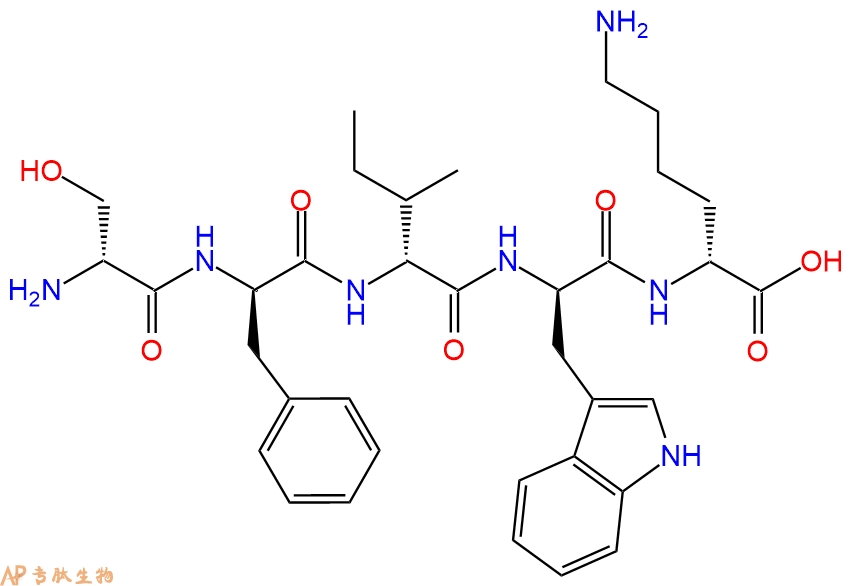 专肽生物产品H2N-DSer-DPhe-DIle-DTrp-DLys-OH