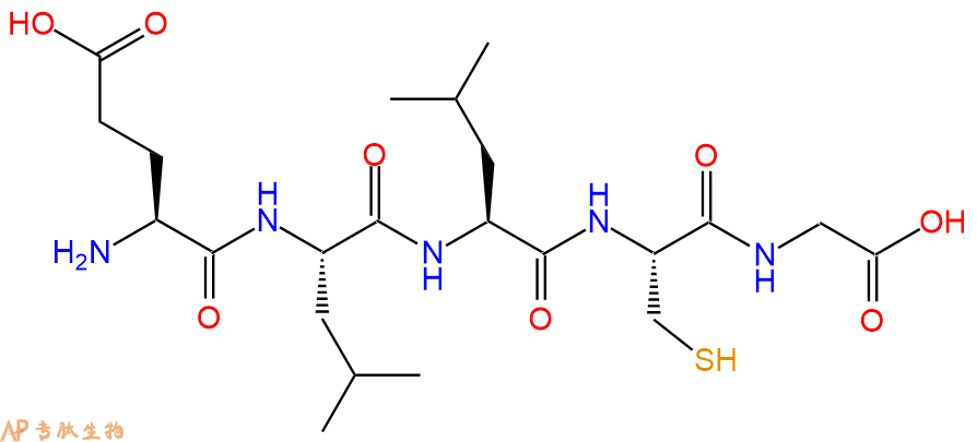 专肽生物产品H2N-Glu-Leu-Leu-Cys-Gly-OH