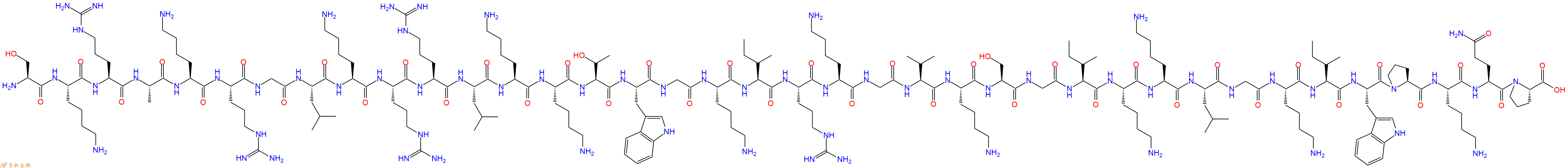 专肽生物产品H2N-Ser-Lys-Arg-Ala-Lys-Arg-Gly-Leu-Lys-Arg-Arg-Leu-Lys-Lys-Thr-Trp-Gly-Lys-Ile-Arg-Lys-Gly-Val-Lys-Ser-Gly-Ile-Lys-Lys-Leu-Gly-Lys-Ile-Trp-Pro-Lys-Gln-Pro-OH