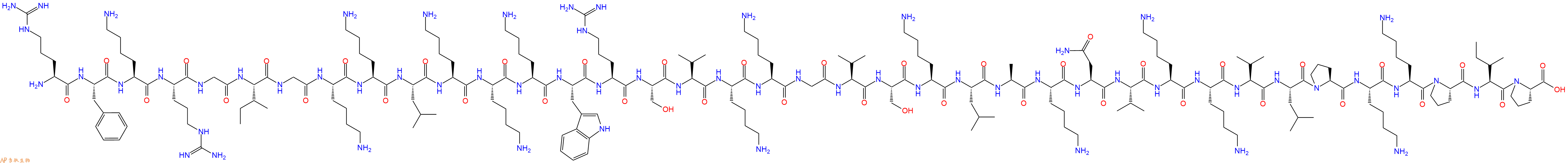 专肽生物产品H2N-Arg-Phe-Lys-Arg-Gly-Ile-Gly-Lys-Lys-Leu-Lys-Lys-Lys-Trp-Arg-Ser-Val-Lys-Lys-Gly-Val-Ser-Lys-Leu-Ala-Lys-Asn-Val-Lys-Lys-Val-Leu-Pro-Lys-Lys-Pro-Ile-Pro-OH