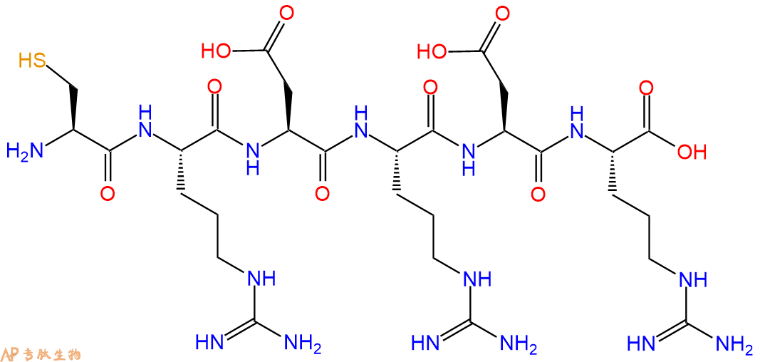 专肽生物产品H2N-Cys-Arg-Asp-Arg-Asp-Arg-OH