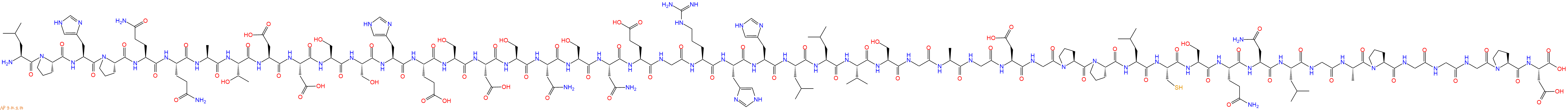 专肽生物产品H2N-Leu-Pro-His-Pro-Gln-Gln-Ala-Thr-Asp-Asp-Ser-Ser-His-Glu-Ser-Asp-Ser-Asn-Ser-Asn-Glu-Gly-Arg-His-His-Leu-Leu-Val-Ser-Gly-Ala-Gly-Asp-Gly-Pro-Pro-Leu-Cys-Ser-Gln-Asn-Leu-Gly-Ala-Pro-Gly-Gly-Gly-Pro-Asp-OH