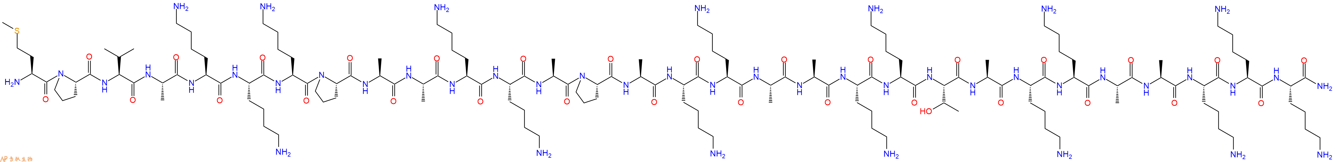 专肽生物产品H2N-Met-Pro-Val-Ala-Lys-Lys-Lys-Pro-Ala-Ala-Lys-Lys-Ala-Pro-Ala-Lys-Lys-Ala-Ala-Lys-Lys-Thr-Ala-Lys-Lys-Ala-Ala-Lys-Lys-Lys-NH2