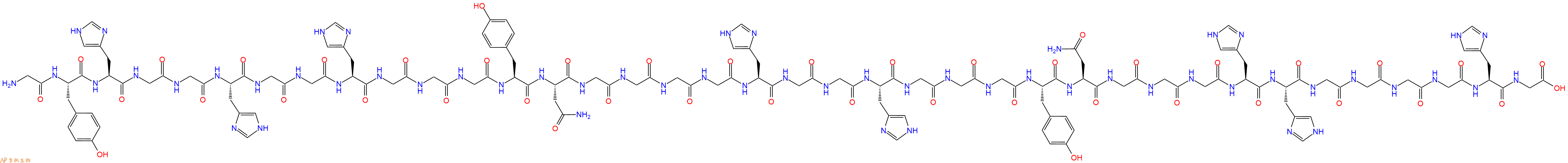 专肽生物产品H2N-Gly-Tyr-His-Gly-Gly-His-Gly-Gly-His-Gly-Gly-Gly-Tyr-Asn-Gly-Gly-Gly-Gly-His-Gly-Gly-His-Gly-Gly-Gly-Tyr-Asn-Gly-Gly-Gly-His-His-Gly-Gly-Gly-Gly-His-Gly-OH