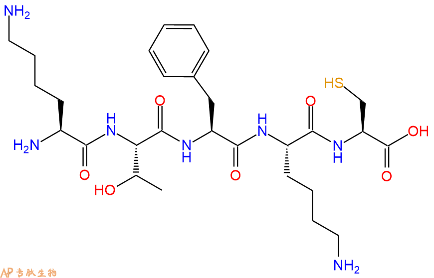 专肽生物产品H2N-Lys-Thr-Phe-Lys-Cys-OH