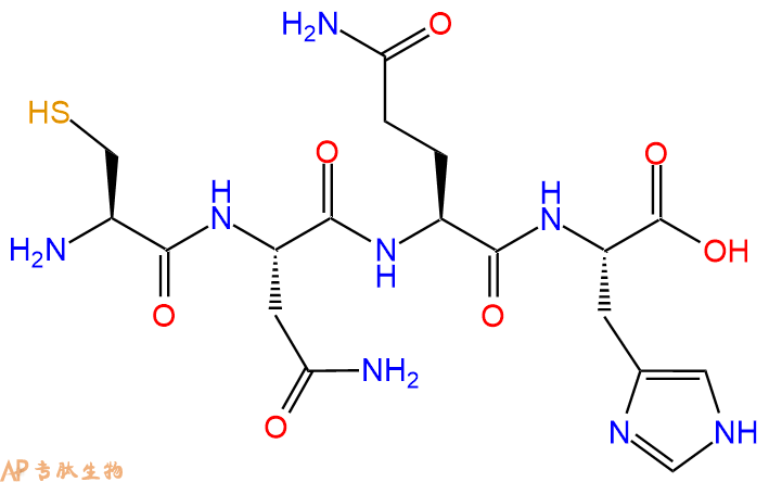 专肽生物产品H2N-Cys-Asn-Gln-His-OH