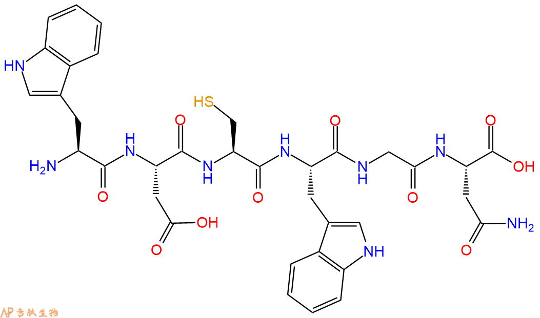 专肽生物产品H2N-Trp-Asp-Cys-Trp-Gly-Asn-OH