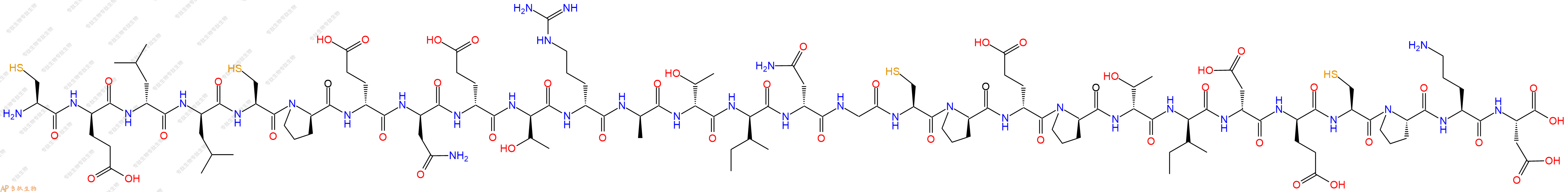 专肽生物产品H2N-Cys-DGlu-DLeu-DLeu-Cys-DPro-DGlu-DAsn-DGlu-DThr-DArg-DAla-DThr-DIle-DAsn-Gly-Cys-DPro-DGlu-DPro-DThr-DIle-DAsp-DGlu-Cys-Pro-Orn-Asp-OH