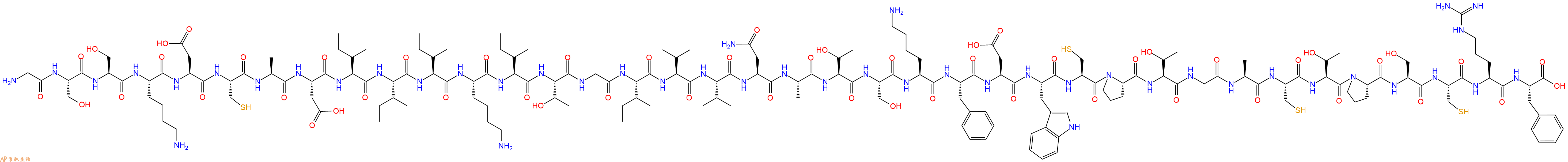 专肽生物产品H2N-Gly-Ser-Ser-Lys-Asp-Cys-Ala-Asp-Ile-Ile-Ile-Lys-Ile-Thr-Gly-Ile-Val-Val-Asn-Ala-Thr-Ser-Lys-Phe-Asp-Trp-Cys-Pro-Thr-Gly-Ala-Cys-Thr-Pro-Ser-Cys-Arg-Phe-OH