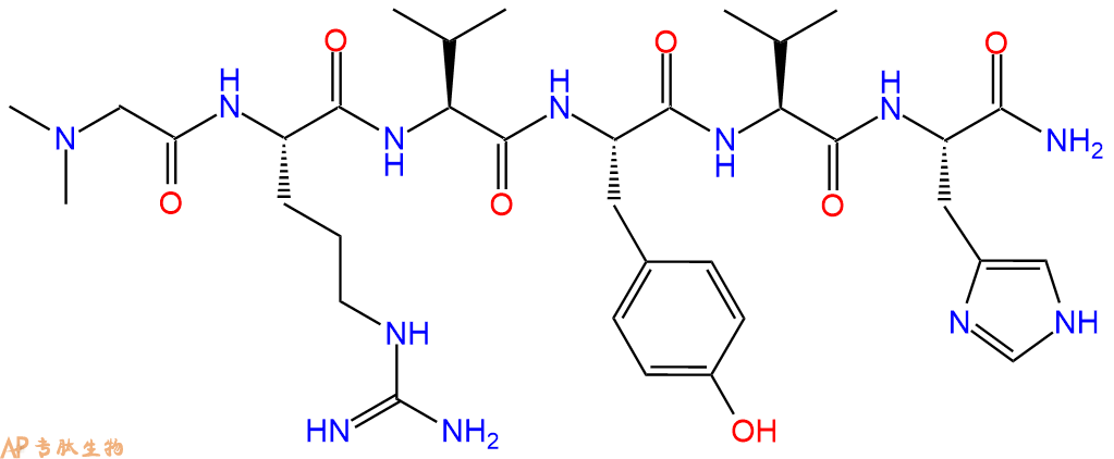 专肽生物产品H2N-Sar-Arg-Val-Tyr-Val-His-NH2