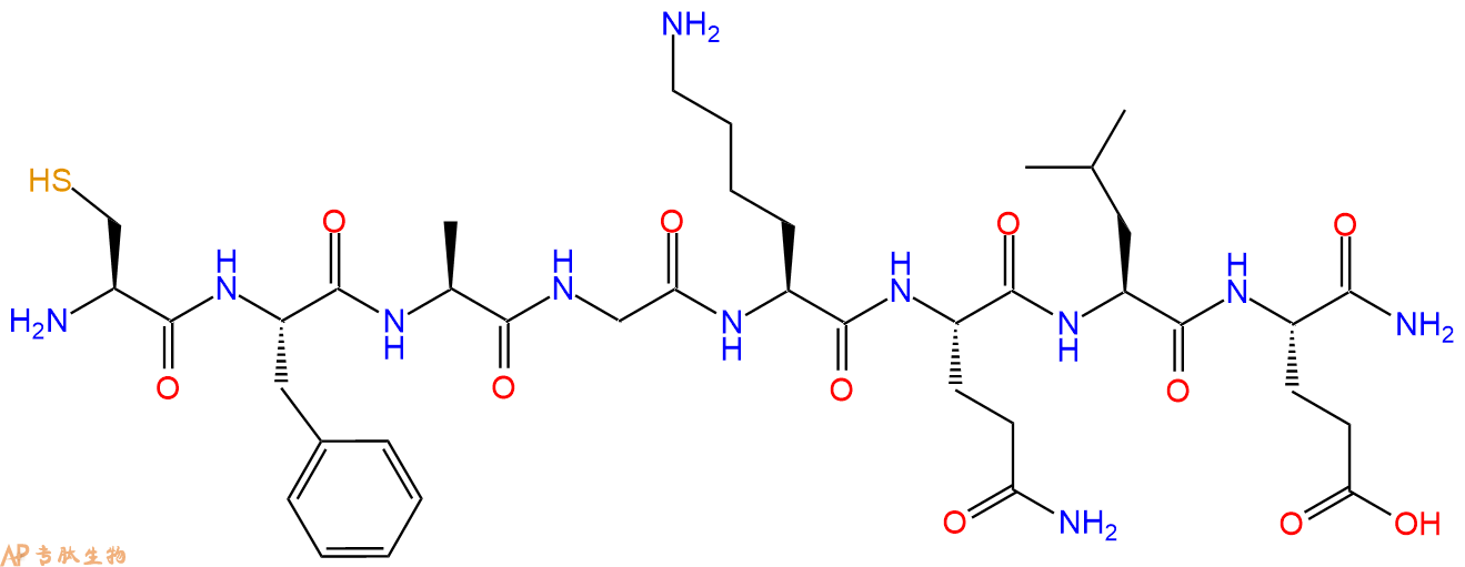 专肽生物产品H2N-Cys-Phe-Ala-Gly-Lys-Gln-Leu-Glu-NH2