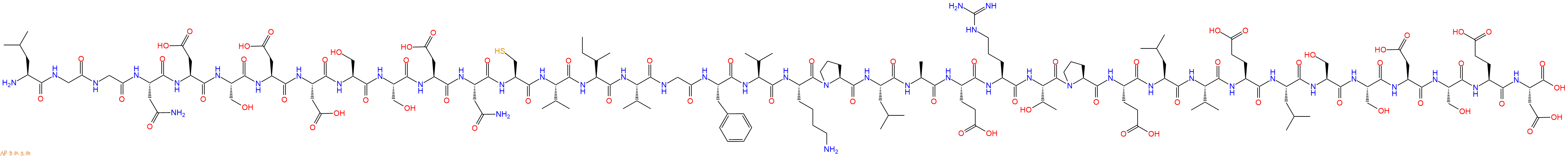专肽生物产品H2N-Leu-Gly-Gly-Asn-Asp-Ser-Asp-Asp-Ser-Ser-Asp-Asn-Cys-Val-Ile-Val-Gly-Phe-Val-Lys-Pro-Leu-Ala-Glu-Arg-Thr-Pro-Glu-Leu-Val-Glu-Leu-Ser-Ser-Asp-Ser-Glu-Asp-OH