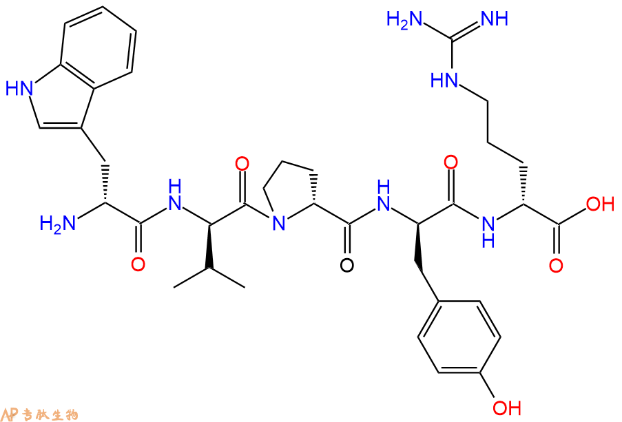 专肽生物产品H2N-DTrp-DVal-DPro-DTyr-DArg-OH