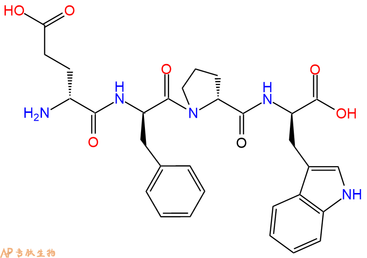 专肽生物产品H2N-DGlu-DPhe-DPro-DTrp-OH