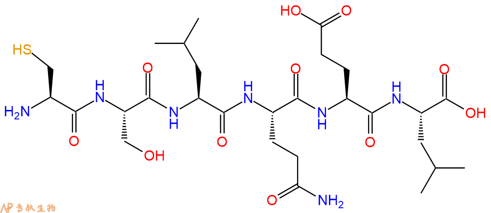 专肽生物产品H2N-Cys-Ser-Leu-Gln-Glu-Leu-OH