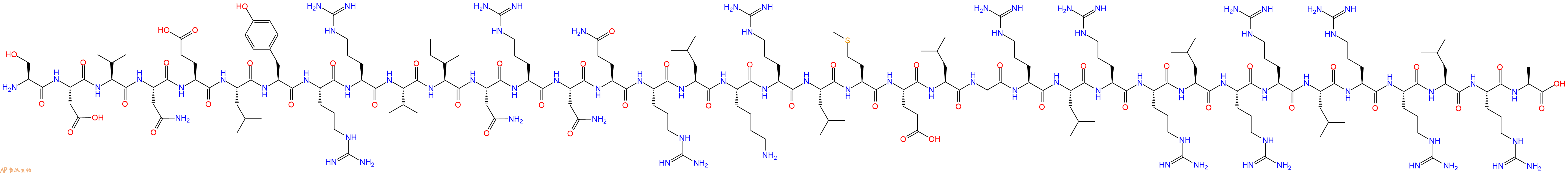 专肽生物产品H2N-Ser-Asp-Val-Asn-Glu-Leu-Tyr-Arg-Arg-Val-Ile-Asn-Arg-Asn-Gln-Arg-Leu-Lys-Arg-Leu-Met-Glu-Leu-Gly-Arg-Leu-Arg-Arg-Leu-Arg-Arg-Leu-Arg-Arg-Leu-Arg-Ala-OH