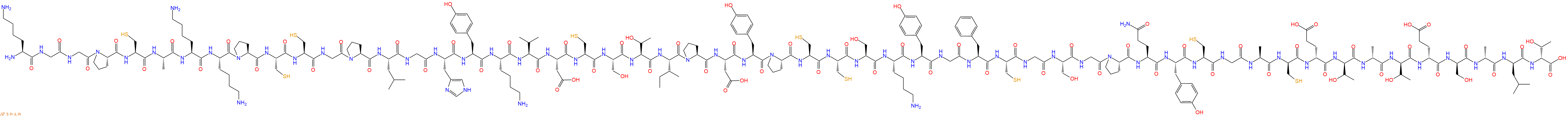 专肽生物产品H2N-Lys-Gly-Gly-Pro-Cys-Ala-Lys-Lys-Pro-Cys-Cys-Gly-Pro-Leu-Gly-His-Tyr-Lys-Val-Asp-Cys-Ser-Thr-Ile-Pro-Asp-Tyr-Pro-Cys-Cys-Ser-Lys-Tyr-Gly-Phe-Cys-Gly-Ser-Gly-Pro-Gln-Tyr-Cys-Gly-Ala-DCys-DGlu-DThr-DAla-DThr-DGlu-DSer-DAla-DLeu-DThr-OH