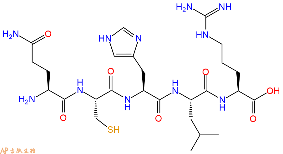 专肽生物产品H2N-Gln-Cys-His-Leu-Arg-OH