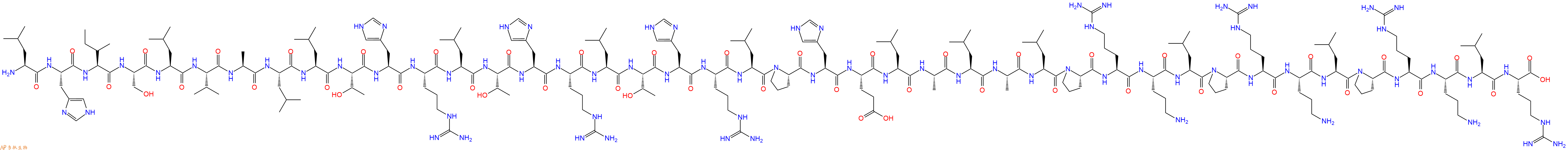 专肽生物产品H2N-Leu-His-Ile-Ser-Leu-Val-Ala-Leu-Leu-Thr-His-Arg-Leu-Thr-His-Arg-Leu-Thr-His-Arg-Leu-Pro-His-Glu-Leu-Ala-Leu-Ala-Leu-Pro-Arg-Orn-Leu-Pro-Arg-Orn-Leu-Pro-Arg-Orn-Leu-Arg-OH