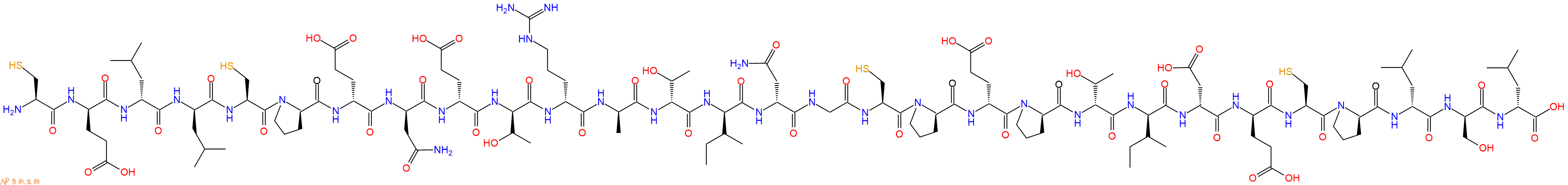 专肽生物产品H2N-Cys-DGlu-DLeu-DLeu-Cys-DPro-DGlu-DAsn-DGlu-DThr-DArg-DAla-DThr-DIle-DAsn-Gly-Cys-DPro-DGlu-DPro-DThr-DIle-DAsp-DGlu-Cys-DPro-DLeu-DSer-DLeu-OH