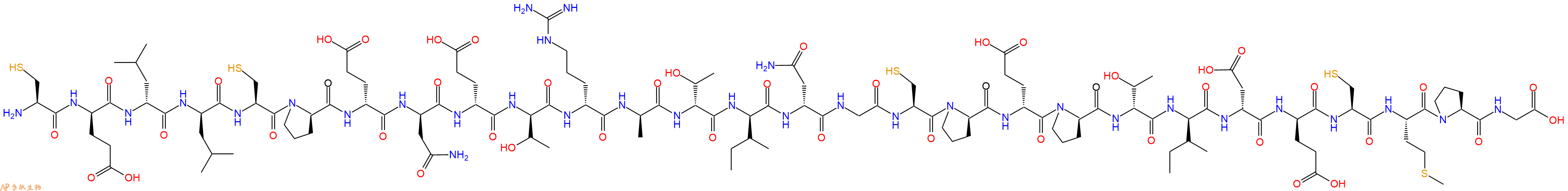 专肽生物产品H2N-Cys-DGlu-DLeu-DLeu-Cys-DPro-DGlu-DAsn-DGlu-DThr-DArg-DAla-DThr-DIle-DAsn-Gly-Cys-DPro-DGlu-DPro-DThr-DIle-DAsp-DGlu-Cys-Met-Pro-Gly-OH