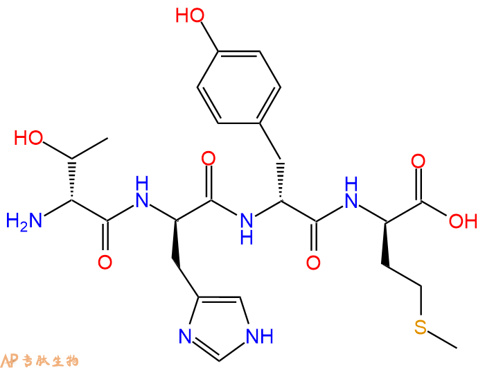 专肽生物产品H2N-DThr-DHis-DTyr-DMet-OH