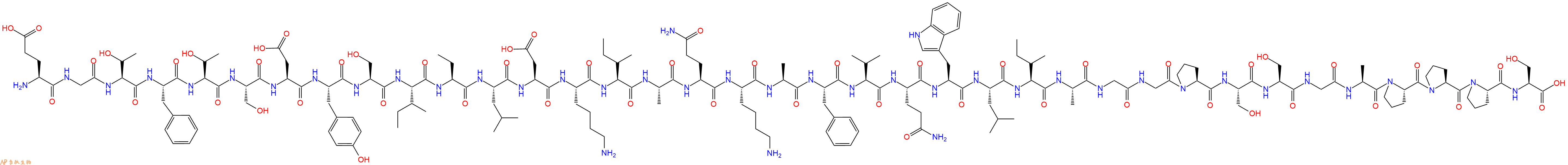 专肽生物产品H2N-Glu-Gly-Thr-Phe-Thr-Ser-Asp-Tyr-Ser-Ile-Abu-Leu-Asp-Lys-Ile-Ala-Gln-Lys-Ala-Phe-Val-Gln-Trp-Leu-Ile-Ala-Gly-Gly-Pro-Ser-Ser-Gly-Ala-Pro-Pro-Pro-Ser-OH